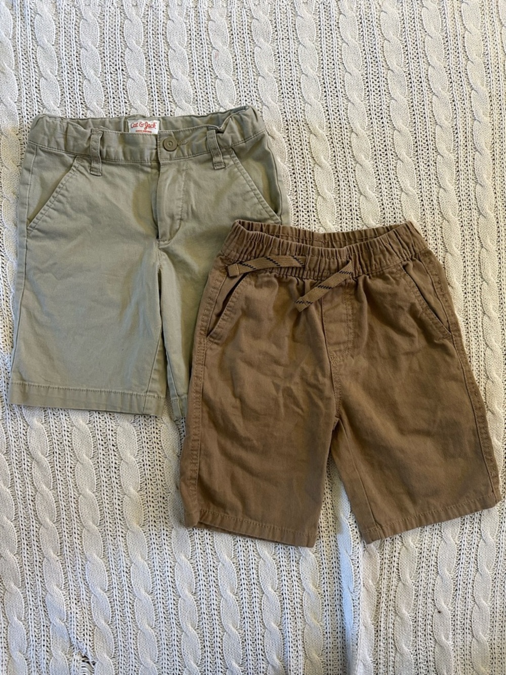 Cat & Jack khaki and Brown Boys' Short Set